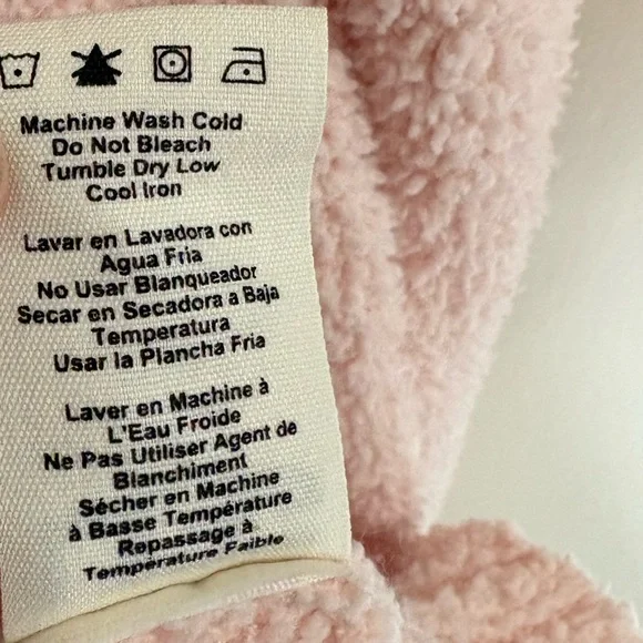 UGG Linny Plush Robe Baby Pink Ultra Cloud Soft Cozy Lounge Robe M Cozycore EUC - Picture 6 of 7